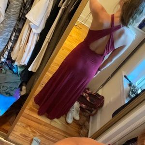 Maroon maxi dress